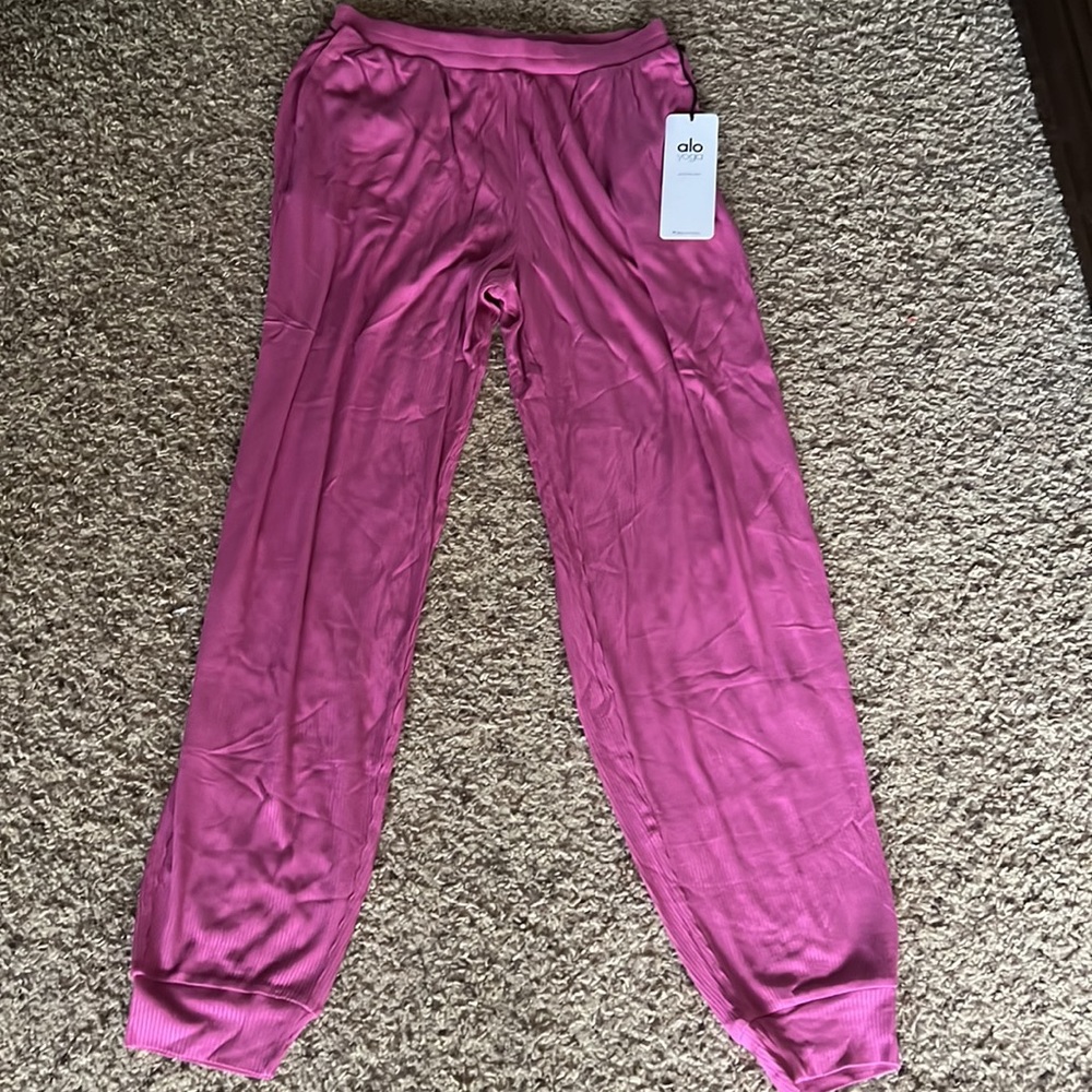 High Waist Ribbed Whisper Pants - Picture 5 of 9